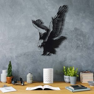 Wallity Eagle Black Decorative Metal Wall Accessory
