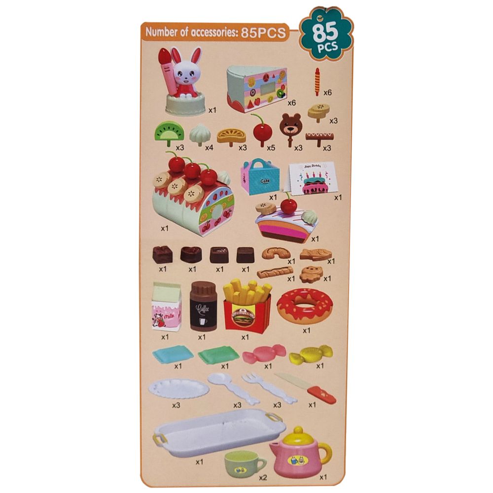 Woopie slastičarna rezanje rođendanske torte + set za čaj 85 kom. slika 4