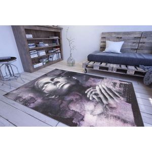 Opus Chenille - Crni AL 334 Višebojni Hodnički Tepih (75 x 150 cm)