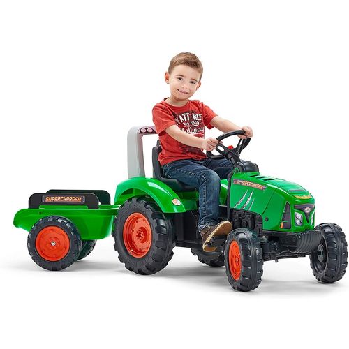 Falk traktor s prikolicom Supercharger - Green  slika 1