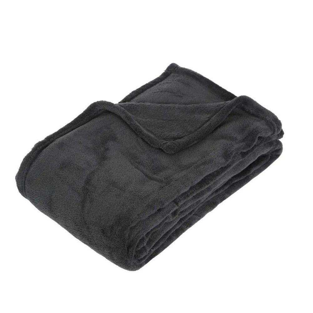 ATMOSPHERA deka mikrofiber - tamno siva - 125x150 cm slika 1