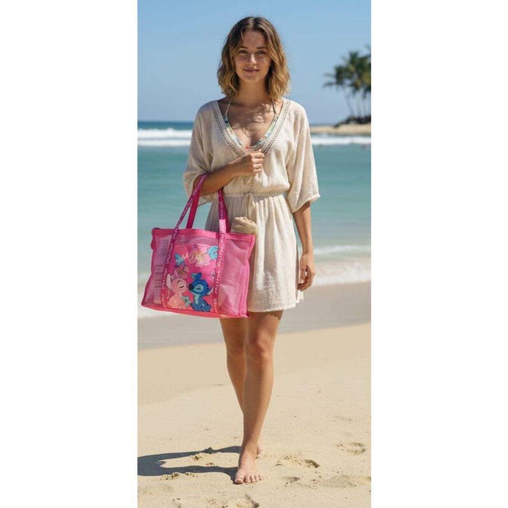 Angel & Stitch Disney torba za plažu od mrežice slika 2