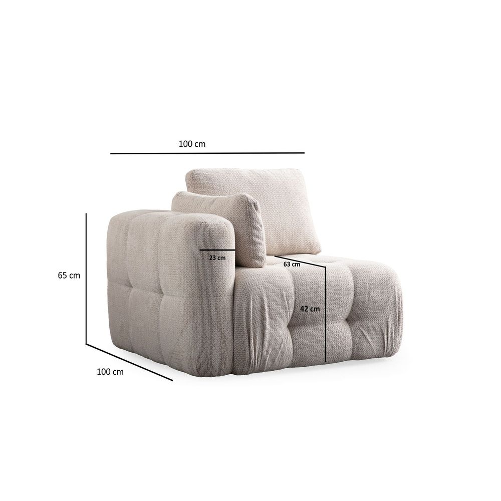 Amaris Trosetna Sofa sa Pouffom - Bež slika 10