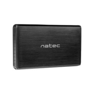 Natec NKZ-0448 RHINO, HDD External Enclosure 3.5",  SATA III, USB3.0, Aluminium, Black