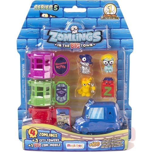 Zomlings serija 5 Zom-mobil i 4 figure slika 1