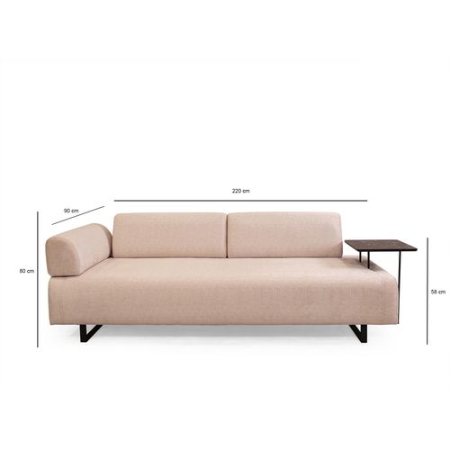 Atelier Del Sofa Trosjed na razvlačenje INFINITY bež, Infinity with Side Table - Beige slika 5