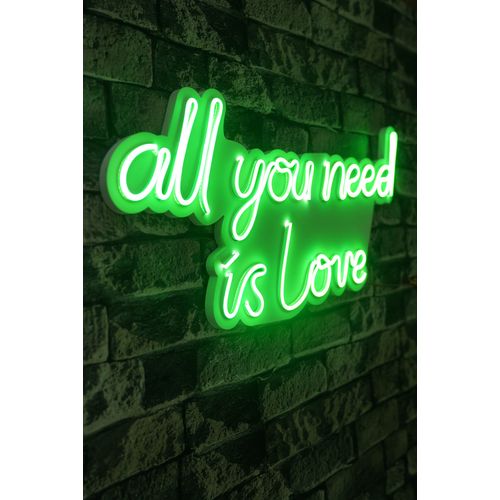 Wallity Ukrasna plastična LED rasvjeta, All You Need is Love - Green slika 1