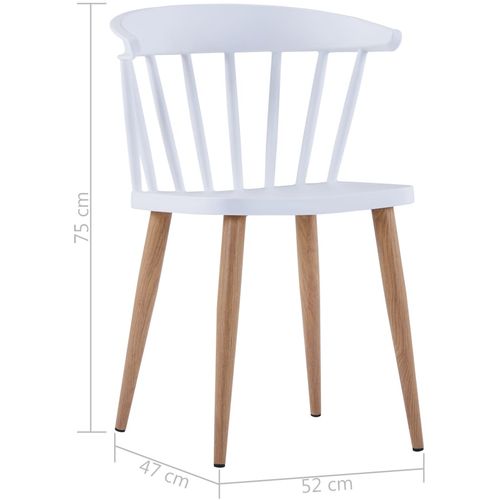 Blagovaonske stolice 6 kom bijele plastične slika 33