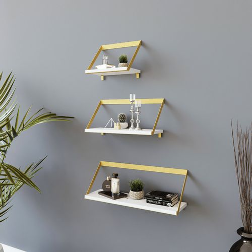 Düsseldorf L2061 Gold
White Wall Shelf slika 1