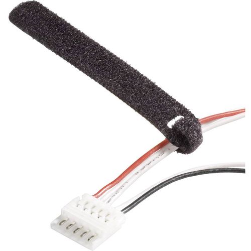 TRU COMPONENTS 800-330-Bag prianjajuća kabelska vezica za povezivanje grip i mekana vunena tkanina  crna 10 St. slika 2