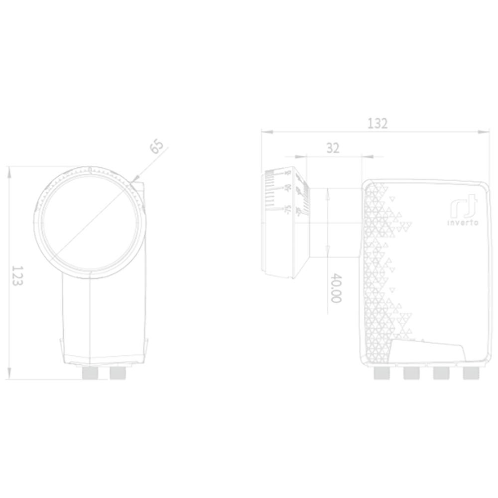 Inverto LNB Octo, sum 0.7 dB, vodonepropusan, 40 mm - IDLP-OCT410-PREMU-OPN slika 2