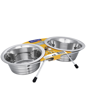 Vitakraft dvostuka metalna posuda sa stalkom 2x450ml 12cm