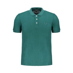 GIAN MARCO VENTURI GREEN MEN'S SHORT SLEEVED POLO SHIRT