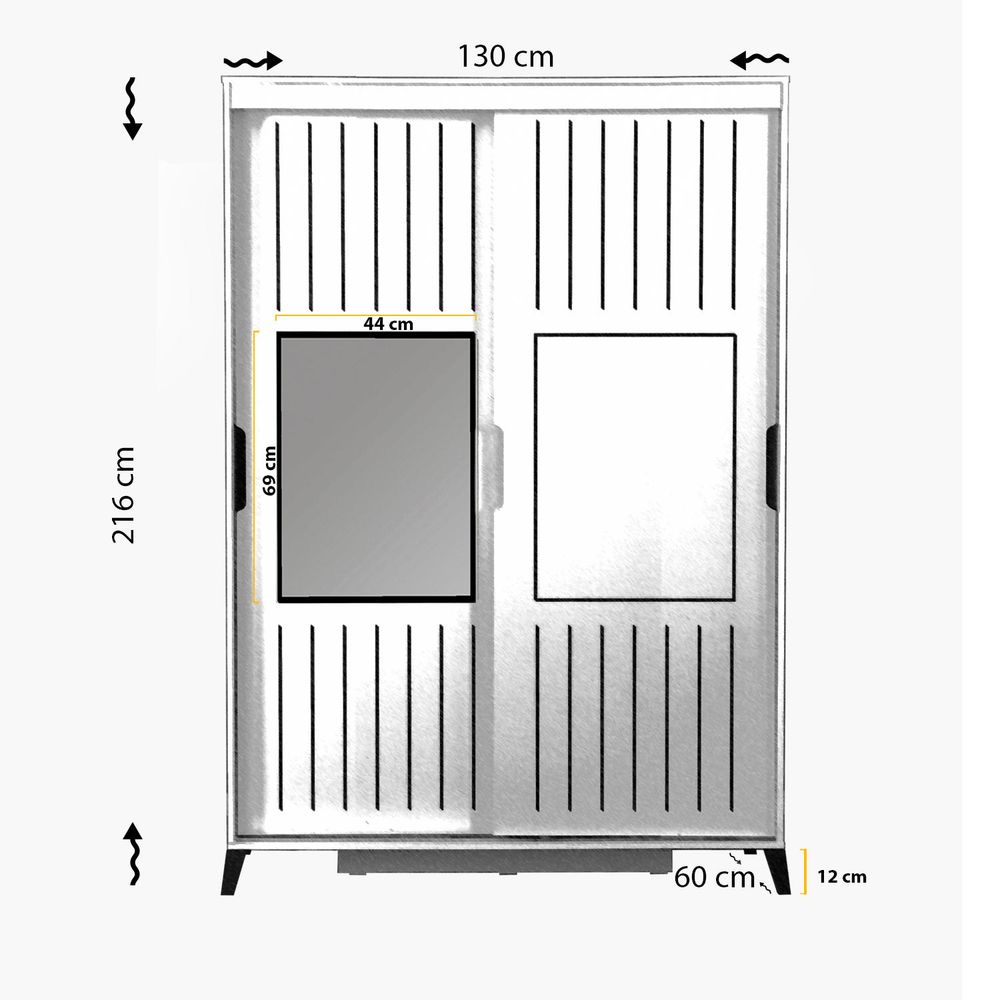 Pasific Home Fuga 130 - Bijela Garderoba slika 7