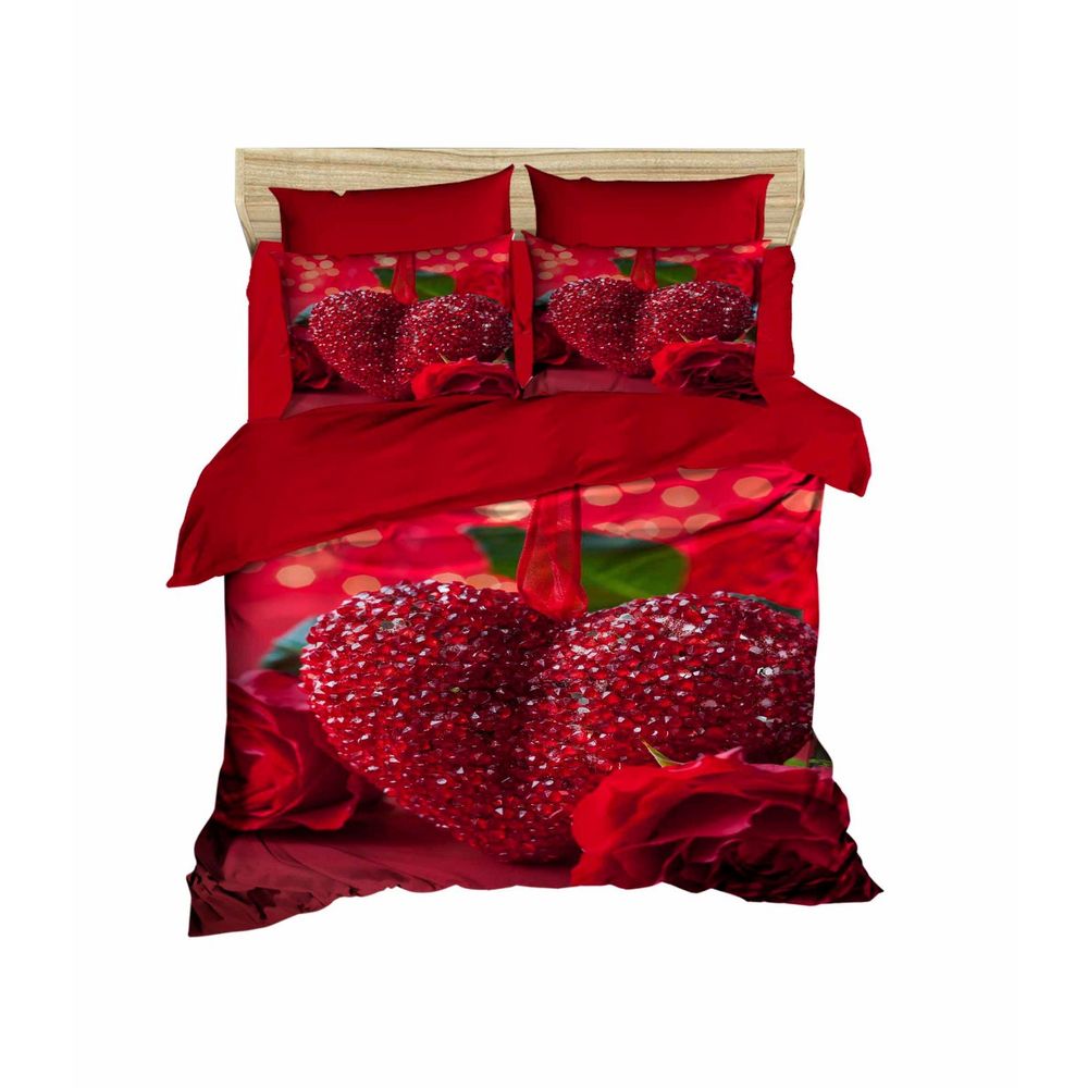 Set posteljine 191 Red Green za jedan krevet slika 1