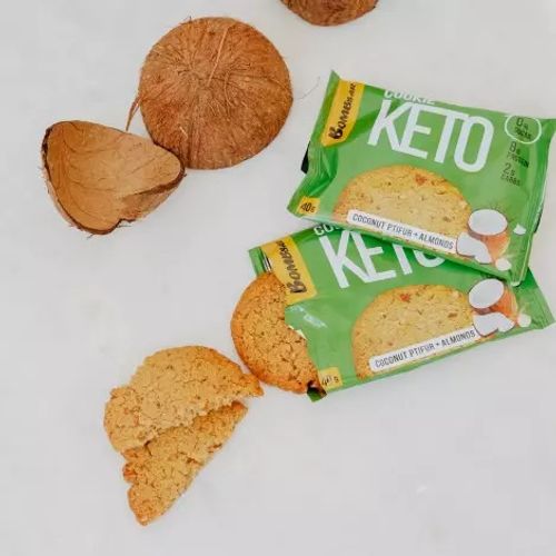 BOMBBAR Keto cookie nepreliveni, kokos - badem 40g slika 3