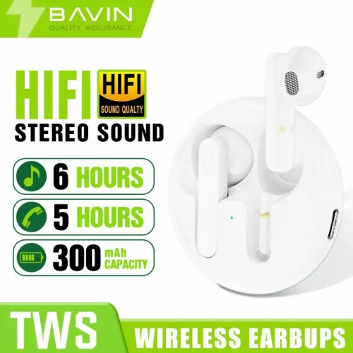 Bavin Earbuds Wireless slušalice + kabl type-C bela slika 2