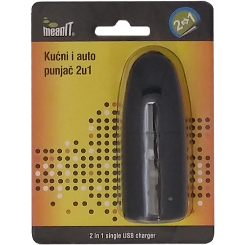 MeanIT Punjač, kućni i auto, 2in1 - KUĆNI I AUTO PUNJAČ, 2IN1 slika 1