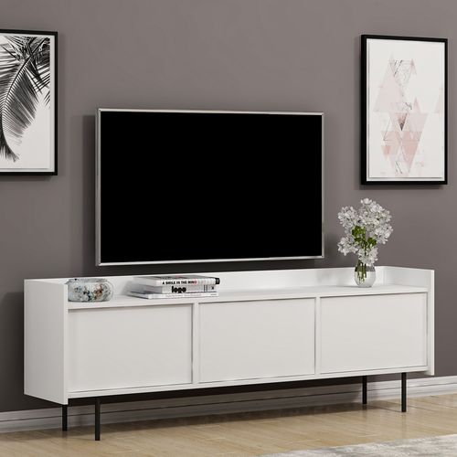 Hanah Home Atlas - White White TV Stand slika 3