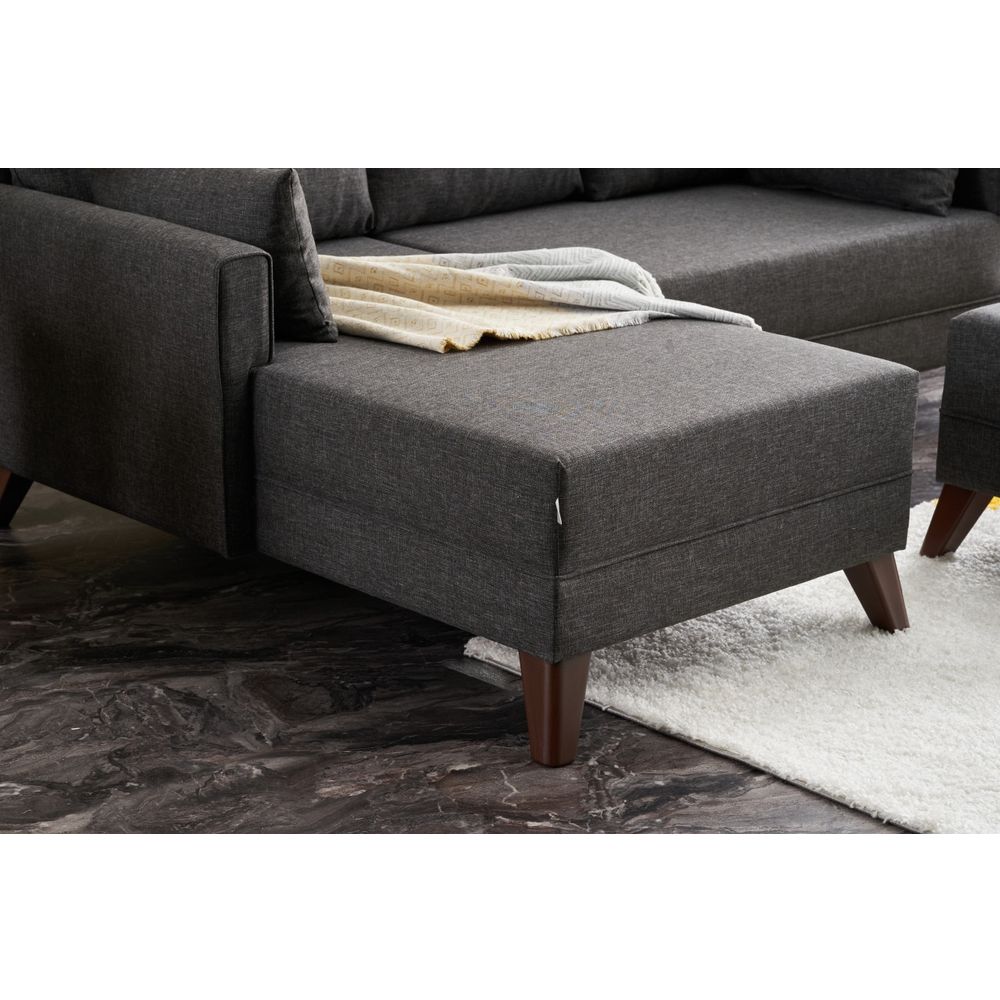 Bella Mini Kutna Sofa na Lijevo - Antracit slika 4