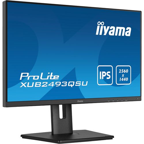 IIYAMA Monitor 24" ETE IPS-panel, 2560x1440, 15cm Height Adj. Stand, Pivot, 300cd/m², Speakers, HDMI, DisplayPort, 4ms, USB-HUB 3x 3.0 (23,8" VIS) slika 3