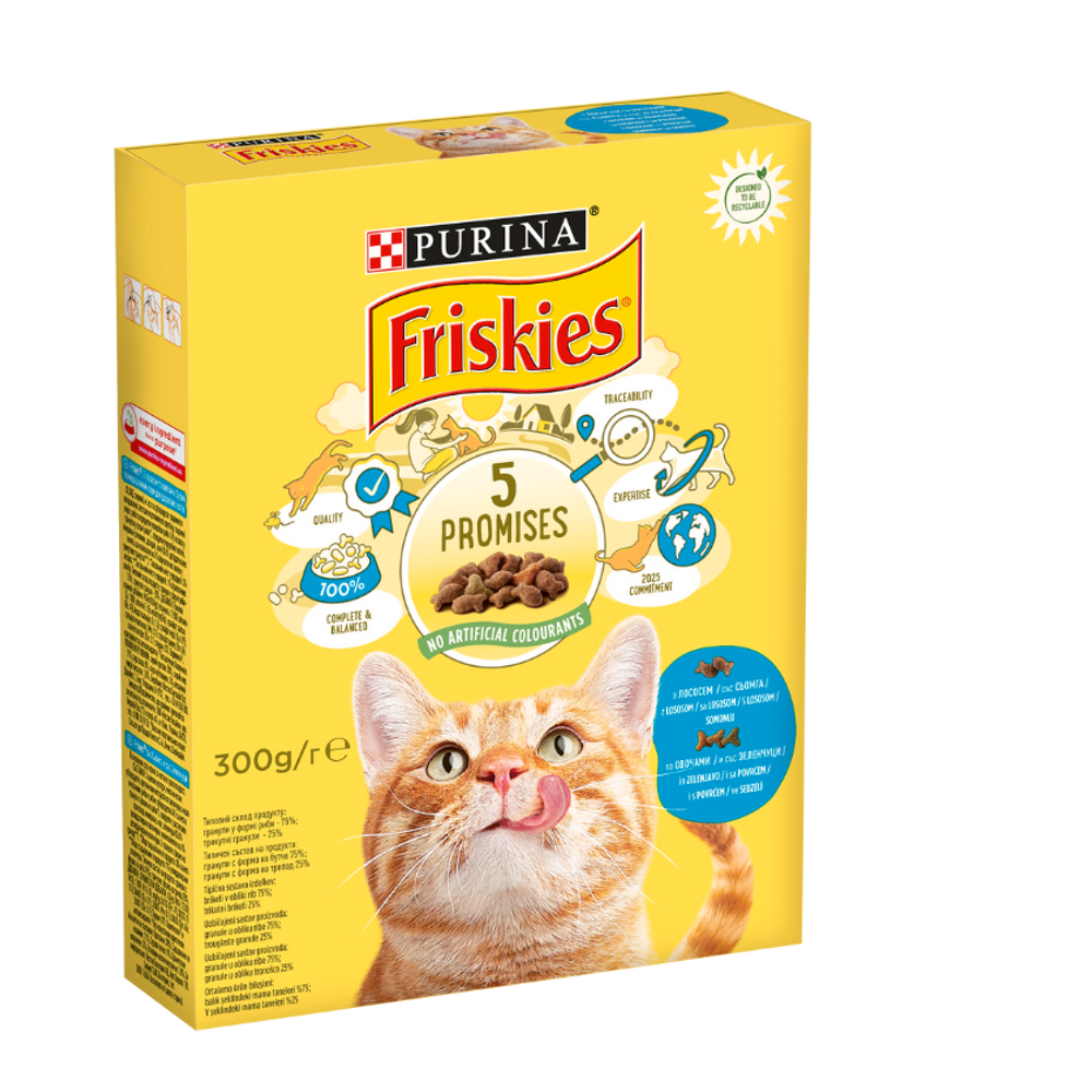 Friskies® Hrana za Mačke s lososom i povrćem, Adult 300g slika 1