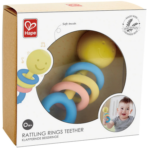 Hape Glodalica Rattling Rings Teether E0024A  slika 4