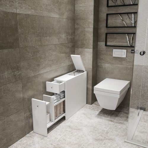 Calencia - White White Bathroom Cabinet slika 1