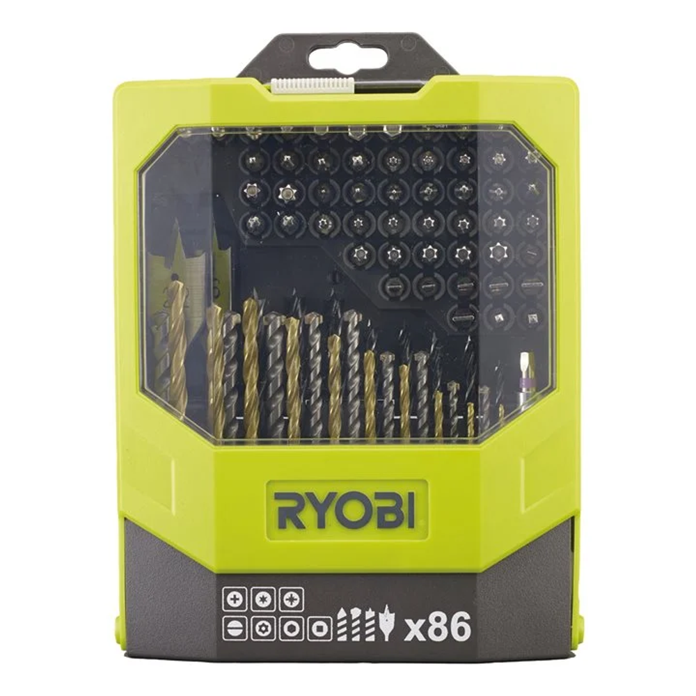 Ryobi - 86-dijelni set borera i bitova za bušilice RAK86MIXC slika 1