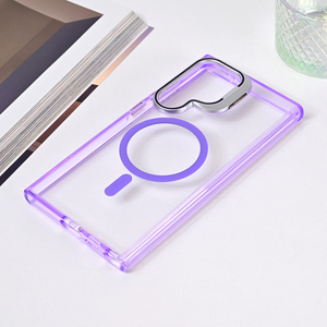 Torbica Magsafe transparent za Samsung S928B Galaxy S24 Ultra ljubicasta