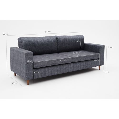 Atelier Del Sofa Trosjed, Antracit, Step - Anthracite slika 3