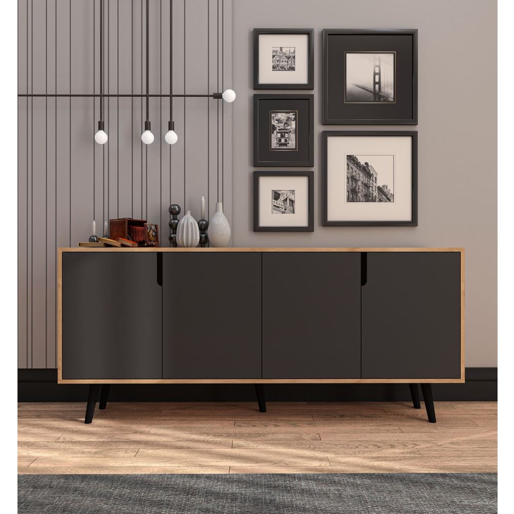 Dresser (konzola) "Latina Modern 180" - boje: Saphir Hrast, Antracit slika 1