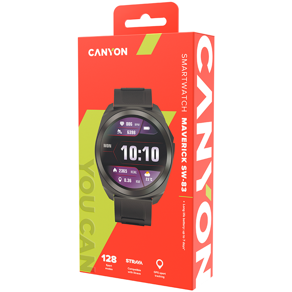 CANYON Maverick SW-83 Pametni Sat, Crni slika 7