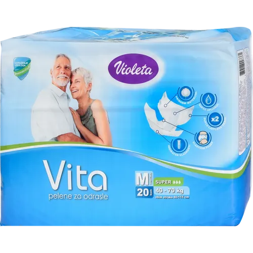 Violeta Vita pelene za inkontinenciju M Super 20 kom slika 1