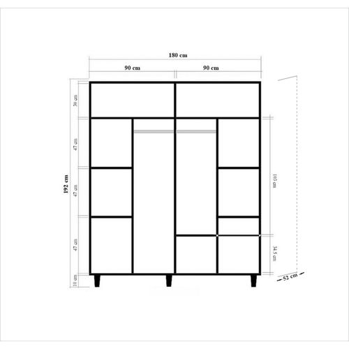 İMAJ-120 Sonoma Oak Wardrobe slika 8