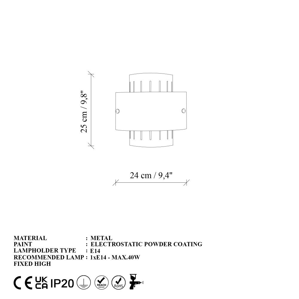 Zidna Lampa Noctra - 15351, boje: Zlatna, Crna slika 8