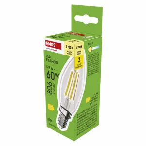 Led sijalica Filament Candle 5,9W(60W) 806lm E14 WW Emos ZF3D42