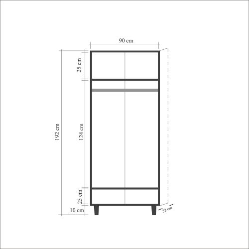 Woody Fashion Garderoba, Sonoma hrast, Stil - 121 slika 8