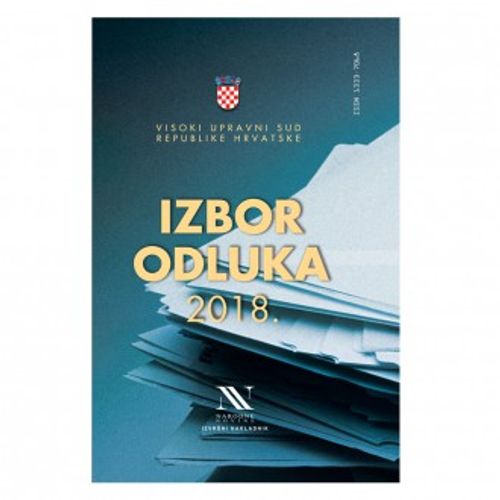 Izbor odluka Visokog upravnog suda Republike Hrvatske 2018. slika 1