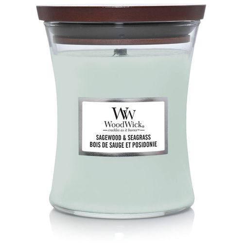 WOODWICK CLASSIC MEDIUM, svijeća mirisna Sagewood & Seagrass slika 1