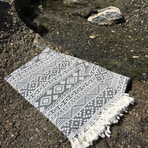 Cicim - Crno-Bež Fouta (Peškir za plažu)