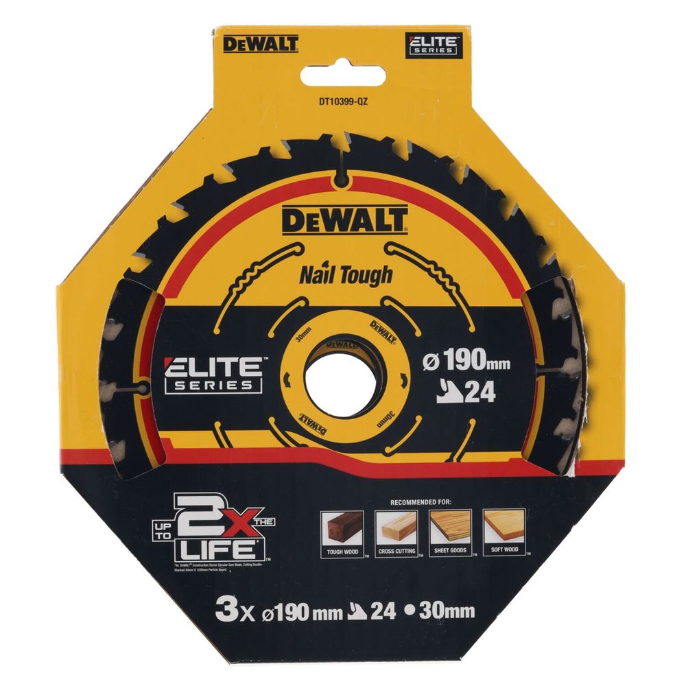 Dewalt list kružne pile 190mm 24T 3 kom DT10399 slika 1