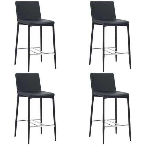 Barski stolci od umjetne kože 4 kom crni slika 21