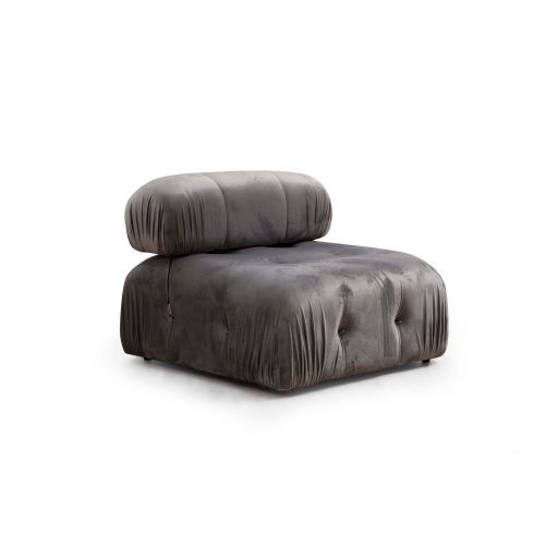 Atelier Del Sofa Kutna garnitura, Sivo, Bubble Corner ( L1-O1-1R -Puf) - Grey slika 6