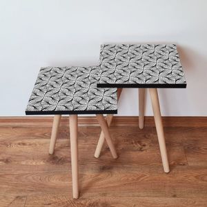 Nesting stolovi 2Shp222 - (2 komada) - boje: crna, bijela