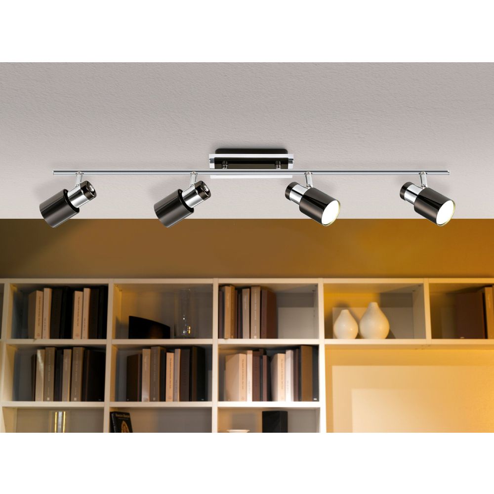 Eglo Davida 1 reflektor/4, led, gu10, 4x5w, 4x400lm, krom/crna  slika 5