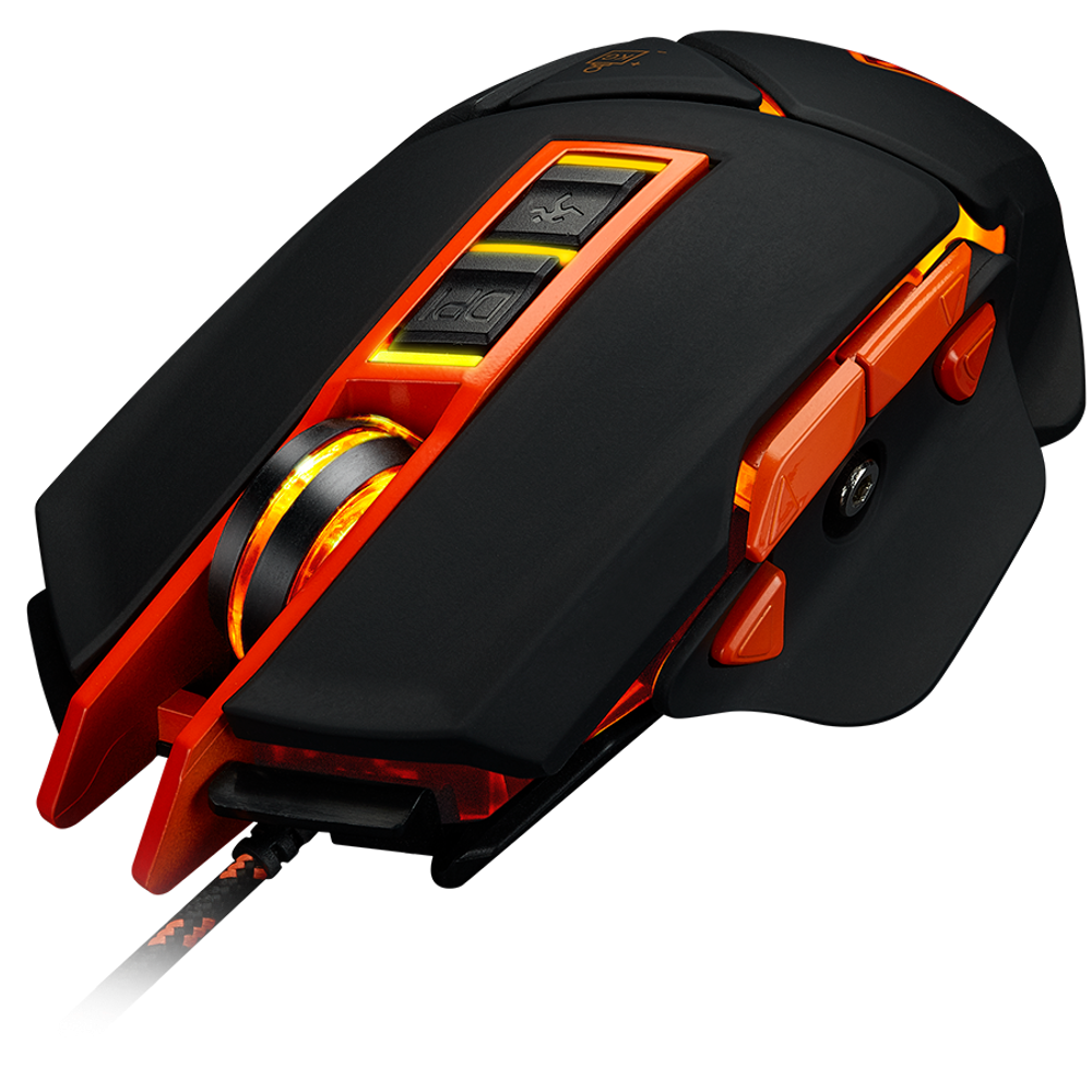 CANYON Optical gaming mouse, adjustable DPI setting 800/1000/1200/1600/2400/3200/4800/6400, LED backlight, moveable weight slot and retractable top cover for comfortable usage slika 3