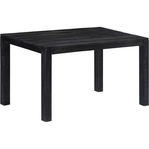 Blagovaonski stol crni 140 x 80 x 76 cm od masivnog drva manga slika 39