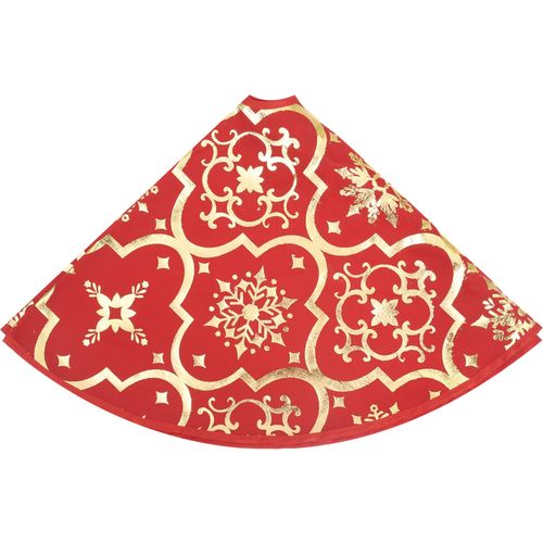 Luksuzna podloga za božićno drvce s čarapom crvena 90cm tkanina slika 12