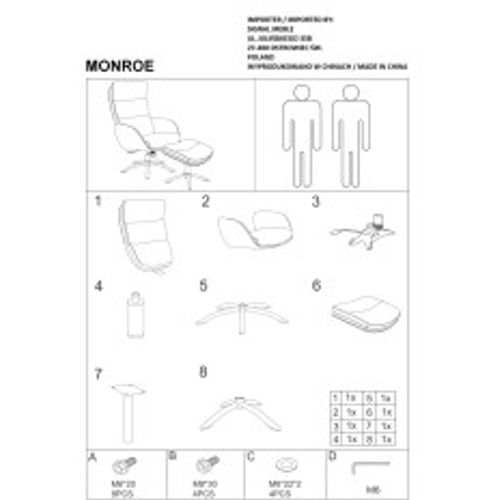 Fotelja MONROE - Baršunasta tkanina slika 4